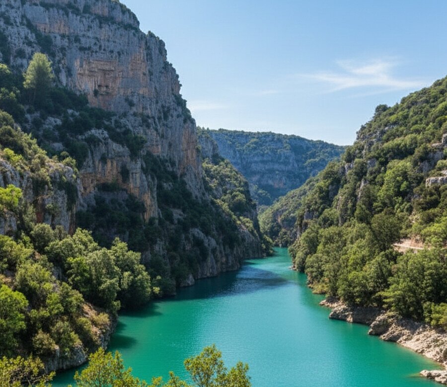 Uitzicht op de Gorges du Verdon, midden in de ongerepte natuur, in de Alpes-de-Haute-Provence