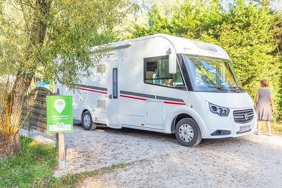 Servicegebied voor campers in een Sites et Paysages camping