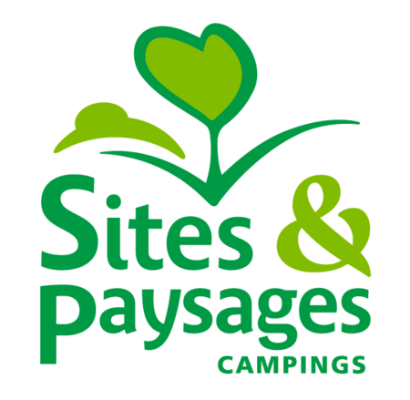 Logo van het netwerk van Sites et Paysages-campings, beschikbaar voor perspublicaties en communicatiemateriaal